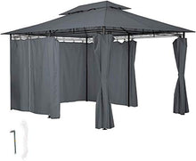 Le tende deluxe hanno 6 tende laterale, tende laterali, impermeabili, giardino terrazza party anti-UV,Black
