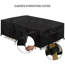 ZCED Copertura Mobili Giardino Impermeabile,Anti-UV Copertura Protettiva per Tavoli 420d Oxford A Prova di Polvere per Set di Sedute Tavoli da Giardino E Set di Mobili,230x165x80cm(91x65x31in)