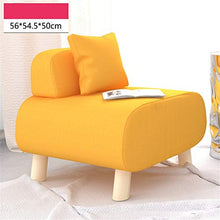 Divano per Living Room Individual Cloth Lazy Small Sofa Semplice e Moderna Poltrona per Soggiorno e Ufficio (Color : Yellow, Size : 56 * 54.5 * 50cm)