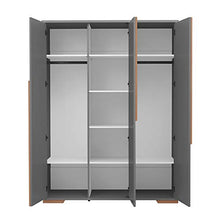 Armadio Pinio Snap 3 ante - Grigio e legno