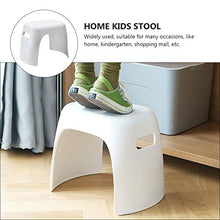 VOSAREA Antiscivolo in Plastica per Bambini Sgabello Sgabello per Bambini Sgabello di Plastica Spessa Sgabelli per Adulti Semplice Sgabello per Soggiorno Bagno Bianco