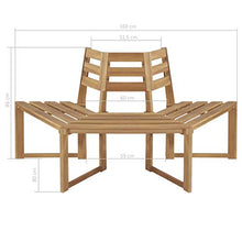Tidyard Panca in Legno, Panchina da Esterno Massello di Acacia 160x80x86 cm metà Esagonale