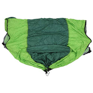 DAUERHAFT Amaca in Tessuto con Paracadute ylon con zanzariera, per Viaggi in Campeggio all'aperto(Dark Green And Fruit Green)