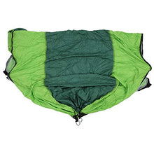 DAUERHAFT Sedia a Dondolo Portatile Amaca ylon Paracadute in Tessuto, per Viaggi in Campeggio all'aperto(Dark Green And Fruit Green)