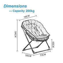 BJH Lettini Pieghevoli Lettini Prendisole Moon Chair Sedie da Campeggio Imbottite Sgabelli per Il Tempo Libero da Esterno Pieghevole Portatile