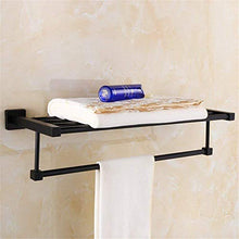 PYROJEWEL Parete Rail Bagno cremagliera Bagno cremagliera cremagliere Appendiabiti Un Acciaio Inossidabile Doppia cremagliera Ciondolo Bar Hardware Supporto Bagno Nero mensola da Bagno