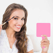 NO Heiqlay Specchi Portatili Rosa, Specchio a Mano con Manico, Specchio a Mano per Parrucchiere, per barbieri e Parrucchieri Professionisti (9x16 cm, 12x22 cm, 2 Pezzi, Rosa)