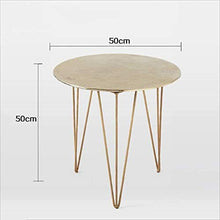 Xicaimen Tavolo XIAOYAN Nordic Moderno Minimalista Divano tavolino Mini tavolino Dorato Letto in Ferro battuto Piccolo Tavolo Rotondo
