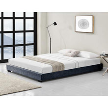Corium Struttura Letto Imbottito 140 x 200 cm Letto con Rivestimento in Tessuto 1 Piazza e Mezza - Grigio Scuro