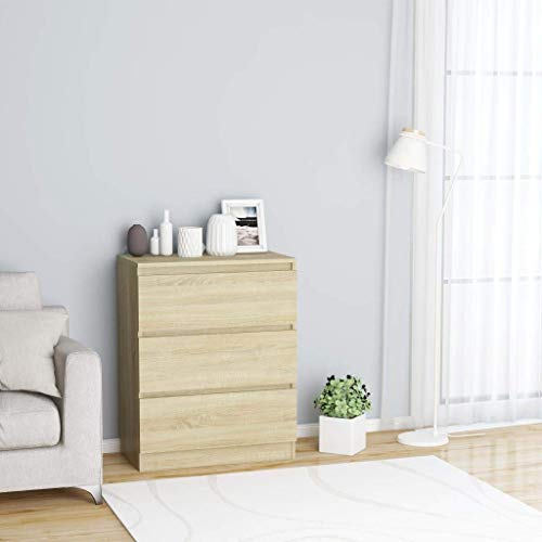 XHCP Credenza, Comodino, Comodino, Divano Letto, Mobile Laterale per Soggiorno Camera da Letto Camera da Letto Sonoma Rovere 60x35x76 cm truciolare
