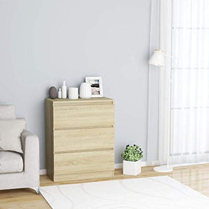 XHCP Credenza, Comodino, Comodino, Divano Letto, Mobile Laterale per Soggiorno Camera da Letto Camera da Letto Sonoma Rovere 60x35x76 cm truciolare