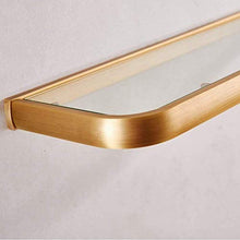 Cxcdxd Porta Asciugamani Mensola da Bagno Accessori da Bagno retrò Ottone Massiccio Ottone Antico Porta Asciugamani in Vetro Rifinito Porta Asciugamani Porta Asciugamani