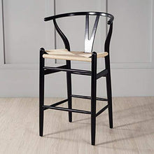 LXYPLM Sgabello Sedie Bar Barstools Pub Cafe di Legno Solido Bar Sedie Sedile, casa contatore for Il Tempo Libero Semplice Creativa Colazione Cucina sgabelli Alti Arredo Bar Cucina (Color : Black)
