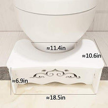 LZL Sgabello WC Sgabello per Toilette da Bagno in Vasta Antiscivolo vasino Sgabello Squat Sgabello Sgabello adeguato Postura per la Salute Vasino Tozzo (Color : White, Dimensione : Conventional)
