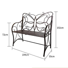 Farfalla Schienale Panchine Al Coperto E All'aperto, Doppi Panchine In Ferro Battuto Per Il Tempo Libero Anti-ruggine, Sedili Mobili In Metallo Doppio Terrazzo, Per Giardini Balcone Cantiere