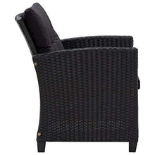 vidaXL Set Divani da Giardino 6 pz con Cuscini Salotto da Esterno Salottino per Patio Arredo da Esterni Arredamento Giardino in Polyrattan Nero