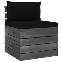 FAMIROSA Set Divani da Giardino su Pallet 7 pz con Cuscini Massello Pino-1990