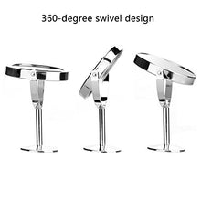 KevenAnna - Specchio da toeletta girevole a doppia faccia, con ingrandimento 4X e supporto da tavolo, diametro 8,26 cm, ideale per camera da letto e bagno