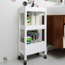 &ripiano di stoccaggio Scaffale di stoccaggio per la casa che può spostarsi Scaffale di stoccaggio per bagno Scaffale di finitura per bagno da cucina Cucina 3 piani con ruote Scaffale di finitura