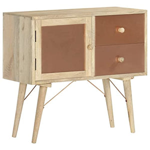 vidaXL Legno Massello di Mango Credenza Madia Mobile Armadietto Armadio Mobiletto Alto Portaoggetti Cassa Cassapanca Mobili 80x35x75 cm