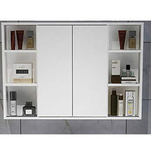 Armadietti a specchio Moderna Solido Legno dello Specchio del Gabinetto Push-Pull degli Specchi Bagno Gabinetto Specchio da Toilette Camera degli Specchi con Mensola