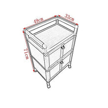 YIN YIN Carrello per Ripiani Carrello for Ripiani, cassetto in Multistrato di Alluminio, Grande capacità, Camera da Letto, Cucina, Soggiorno, Cucina, 2 Colori 49X33X71CM Carrello a rulli