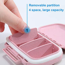 YNester 2 Pack Portapillole Pill Pilles, Fashion Pill Organizer Pillola da viaggio Case Medical Pill Box Dispenser per Vitamine Integratori Medicina Box - 4 scomparti rimovibili (Rosa + Blu)