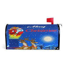 Natale Babbo Natale sul tetto con renna chiaro di luna cassette postali copertura magnetica natale giardino cortile decorazione casa dimensioni standard 53,3 cm x 45,7 cm