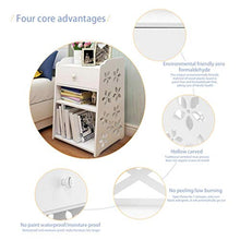 Yuanyan Comodino a 3 ripiani, tavolino con 1 cassetto, comodino per camera da letto, tavolino da caffè, design alla moda, facile da pulire, mensola per mobili da camera da letto e bagno