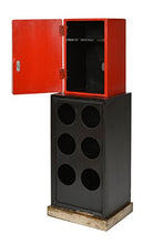 ts-ideen Mobiletto Comodino Colonnina Cantinetta rustica scaffale Botriglie Vino stile retro motivo Design Slot machine 80 x 27 cm