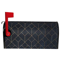 Copertura magnetica per cassetta delle poste, con inchiostro dorato su blu navy, per decorazione da giardino, dimensioni standard, 53 x 45 cm