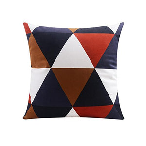 CJC Cuscino Tessile capezzale Schienale Cuscino Copertina Geometrico Arte Camera da Letto Casa Ufficio Bar Divano Auto Sedia Decorativo (Colore : T4, Dimensioni : 55x55cm)