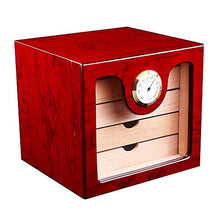 ZHongWei - Scatola di sigari Scatola di sigari -Portatile Cigar Humidor in Legno di Cedro Marrone con umidificatore Scatola di immagazzinaggio Sigaro igrometro Fino a 50 sigari Viaggio (Color : A)