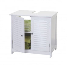 Mendler Arredo bagno serie HWC-F75 MDF bianco 35x59x60cm mobile sotto lavabo