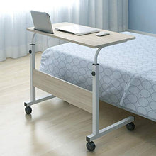 Ejoyous Tavolino per Computer per Divano Letto, Scrivania per Computer Portatile con Slot per Tablet per Soggiorno in Camera da Letto, Laptop Table Tavolino Altezza Regolabile(Acero Bianco)