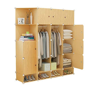 Locker Scarpe-Bit Armadio 2-Hanging Archivi Rimovibili di Plastica 14-Porta 8-Gitter Angolo Scaffali Abbigliamento Home Camera 147X47X147CM MUMUJIN