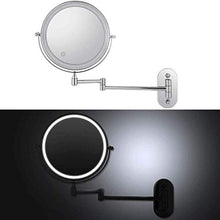 WZDD Specchio per Trucco LED Illuminato con Ingrandimento 1x / 10X Specchio da Trucco, Specchio Cosmetico per Il Bagno, 360° Girevole E Rotondo