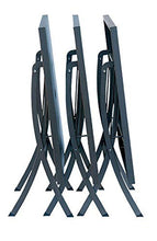 RD ITALIA Tavolo da Giardino Pieghevole 80x80x75 cm in Acciaio Hermes 80 Antracite