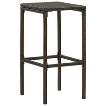 vidaXL Set Bar da Giardino 3 pz con Cuscini in Polyrattan Marrone