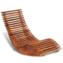 vidaXL Legno di Acacia Sedia a Sdraio Dondolo Esterni Letto Lettino Prendisole