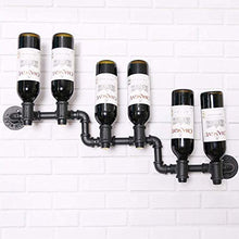 Portabottiglie Vino Semplice e Creativo Portabottiglie in Ferro Battuto Portabottiglie da Parete Sicuro e Stabile Portabottiglie Antiscivolo Decorazione per la Casa Portabottiglie per Vino 6 Bottigli