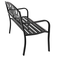 Panchine in ferro da 50 pollici per esterni, decorazione classica del cortile, parco ricreativo per patio giardino cortile