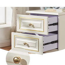 Comodino Semplice e Moderno Camera da Letto nordica 2 Strati Bianco Semplice Armadio di stoccaggio Pieno carico 300 kg-35x40x48 cm FANJIANI
