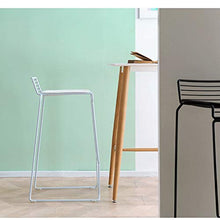 LF- Bar Stool Ferro Bar Stool Chair Bar Home Coffee Bar Sedia Cassa Sgabello Alto semplicità (Color : White)