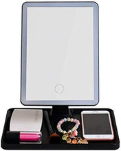 Specchio famiglia di modo di viaggio di trucco dello specchio con luci e Ingrandimento, trucco dello specchio del LED Con Desktop lampada portatile di archiviazione Dressing Specchio Specchio da bagno