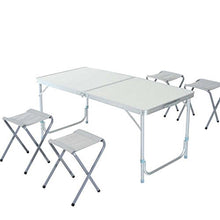 BAKAJI Tavolo Camper Campeggio Picnic Alluminio Pieghevole a Valigetta per Spiaggia o Giardino (120 x 60cm)