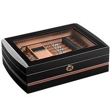 Scatola di sigari Scatola per Sigarette Cigar Moisturizing Home Legno di Cedro Cassa di Sigarette Idratante Cigar Cabinet Cigar Cabinet Cigar Cabinet (Color : Black, Size : 33 * 23 * 10CM)