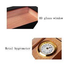 Cigar Humidor, Cigar Box di Stoccaggio Cedar Solido Contenitore di Legno Mini Portatile Cigar Humidor Piano di Vernice con Finestra di Visualizzazione Sigaro Casella di Visualizzazione
