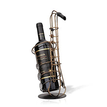 Tooarts Portabottiglie Per Vino Dal Design, Cremagliera del Vino del Metallo Sax Bello e Pratico Portabottiglie Vino Creativo del Supporto Bottiglia Artigianato Ornamenti
