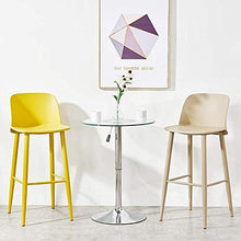 Sgabello Sedia Poggiapiedi Nordic Creativa Bar Stool casa Fashion Bar Sedia della Cucina Sedia di Ricezione Chaise Longue Chaise PP Materiale plastico Bar Stool QAF1009 (Color : Khaki)